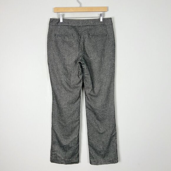 Talbots Black Herringbone Signature Pants Wool Blend Size 8 Women's - Picture 3 of 4